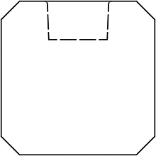 Betonpaal Antraciet eind met sleuf 10x10x270cm