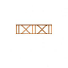 Douglas Hekwerk type C met kruis 278,5x73cm blank