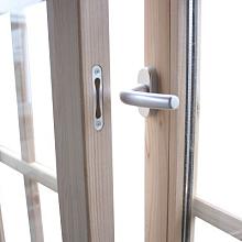 Vuren Uitzetraam dubbel + dubbel glas 112x121cm blank