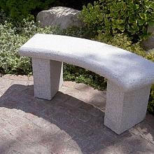 Bank Basic Graniet gebogen 115cm