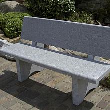 Bank Basic Graniet met rugleuning 115cm