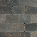 Trommelsteen Bruin-zwart 20x30x6cm