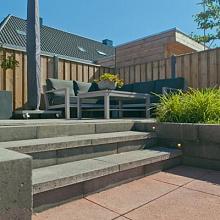 Patioblok Antraciet strak 12x10x30cm