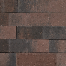 Patioblok Bruin/Zwart strak 15x15x60cm