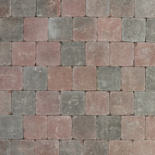 Trommelsteen Rood genuanceerd 15x15x6cm