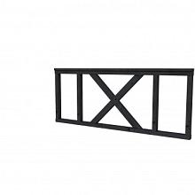 Douglas Hekwerk type A met kruis 178,5x73cm zwart geïmpr.