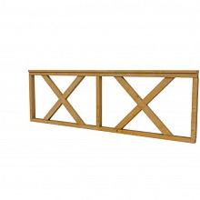 Douglas Hekwerk type B met kruis 228,5x73cm groen