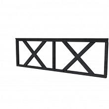 Douglas Hekwerk type B met kruis 228,5x73cm zwart geïmpr.