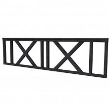 Douglas Hekwerk type C met kruis 278,5x73cm zwart geïmpr.