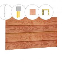 Wand C zweeds rabat enkelzijdig t.b.v. dubbele deur 278,5 x 232 cm, onbehandeld.