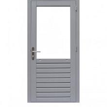Hardhouten Deur Prestige glas 109x221cm grijs rechtsdr.