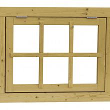 Vuren Uitzetraam 6-ruits 91x70cm groen