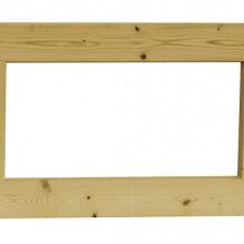 Vuren Raam met glas 72x45cm groen