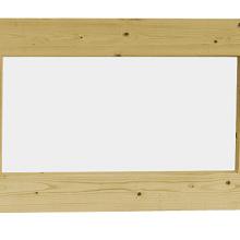 Vuren Raam met melkglas 72x44cm groen