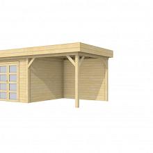 Tuinhuis Bosuil 300 x 300 cm met Luifel 300 cm, kleurloos geÃ¯mpregneerd.