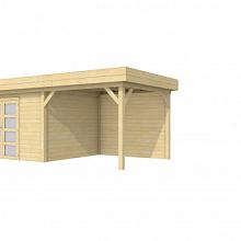 Tuinhuis Parelhoen 400 x 300 cm met Luifel 300 cm, onbehandeld.