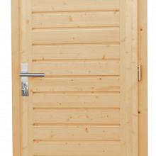 Vuren Deur enkel dicht 90x201cm hor. rechtsdr. blank