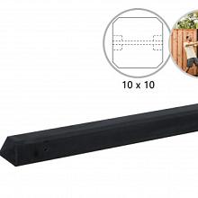 Betonpaal Antraciet diamantkop 10x10x190cm gecoat