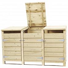 Vuren Containerkast triple 129x224,5x91cm