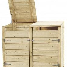 Vuren Containerkast dubbel 129x152x91cm