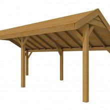 Douglasvision kapschuur Comfort 600 x 250 cm, groen geïmpregneerd.