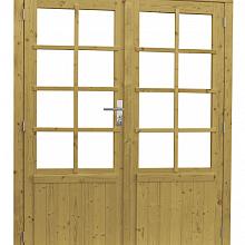 Vuren Deur dubbel 8-ruits 168x201cm groen