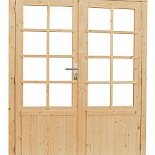Vuren Deur dubbel 8-ruits 168x201cm blank