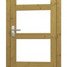 Vuren Deur enkel 4-ruits glasdeur 90x201cm rechtsdr. groen