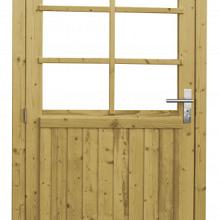 Vuren Deur enkel 6-ruits 112x201cm linksdr. groen