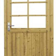 Vuren Deur enkel 6-ruits 112x201cm rechtsdr. groen