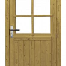 Vuren Deur enkel 6-ruits 90x201cm rechtsdr. groen