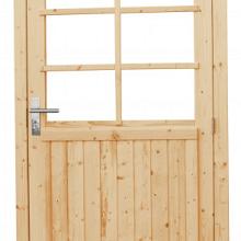 Vuren Deur enkel 6-ruits 112x201cm rechtsdr. blank