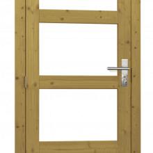 Vuren Deur enkel 4-ruits glasdeur 90x201cm linksdr. groen