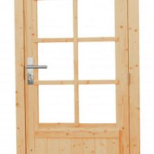 Vuren Deur enkel 8-ruits 91x201cm rechtsdr. blank