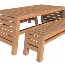 HH Douglas Tuinset Riva Exc. 2st. bank / 1st. tafel blank