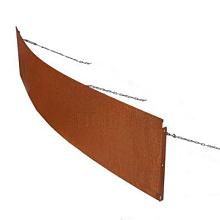 Borderpaneel Single corten 42x220cm incl. U-prof., spankettingen en grondpennen