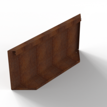 Module+ Corten Paneel D recht 90x42cm