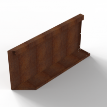 Module+ Corten hoekpaneel-R UITW. B 90x42cm