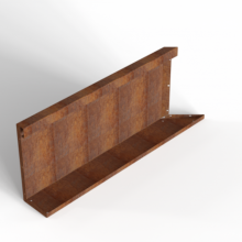 Module+ Corten hoekpaneel-L INW. C 90x42cm