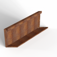 Module+ Corten Paneel-L E 90x42cm