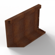 Module+ Corten hoekpaneel-R UITW. B 60x42cm