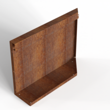 Module+ Corten hoekpaneel-L UITW. B 60x42cm
