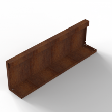 Module+ Corten Paneel A recht 90x28cm