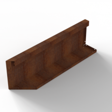 Module+ Corten hoekpaneel-R UITW. B 90x28cm