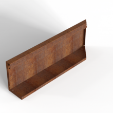 Module+ Corten hoekpaneel-L UITW. B 90x28cm