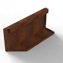 Module+ Corten hoekpaneel-R UITW. B 60x28cm