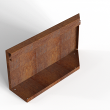 Module+ Corten hoekpaneel-L UITW. B 60x28cm