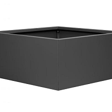 Bloembak Antraciet vlak 90x90x40cm