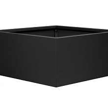 Bloembak Grafiet Zwart vlak 90x90x40cm