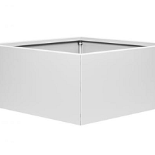 Bloembak Wit vlak 90x90x40cm